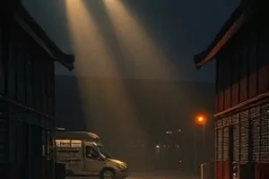 《大江切片》长江货轮穿过晨雾的航拍画面